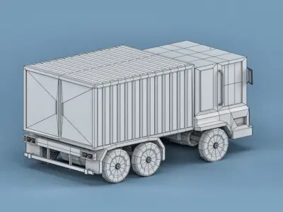Truck container Low-poly 3D model