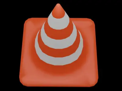 traffic cone Low-poly 3D model