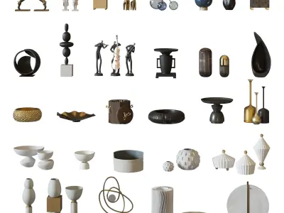 Set Of Decoration 46 items 3D model