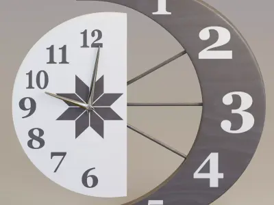 Lunar wall clock 3D model