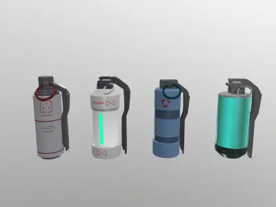 SCI-FI Weapons pack 1 Low-poly 3D model