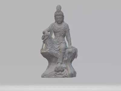 Guanyin Bodhisattva Sitting Statue  3D print model purchase
