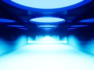 Futuristic Hallway UE4 3D model