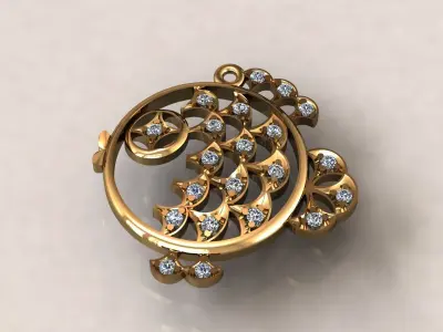 Fish pendant 23 3D print model