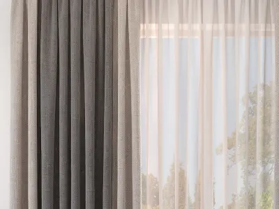 Set 36 Curtains 3D model