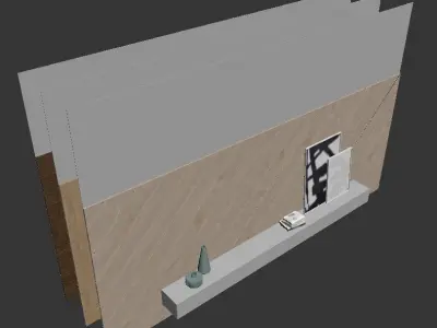 Decorative wall panel set 9 3D model