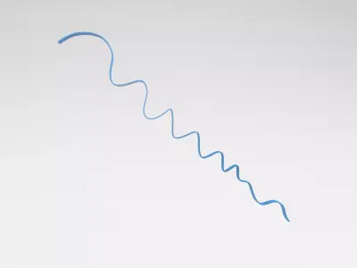 Ribbon v1 004 Low-poly 3D model