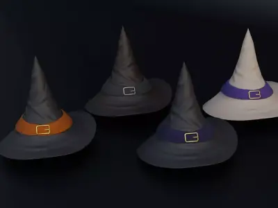 Witch Hat Low-poly 3D model