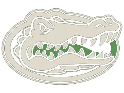 gators wall logo Free 3D model