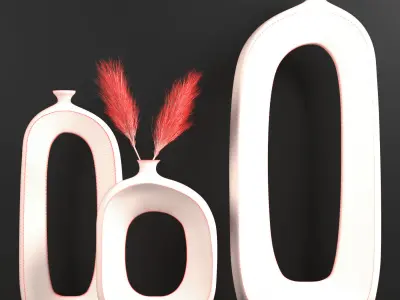 Decorative Vase Set 3D model