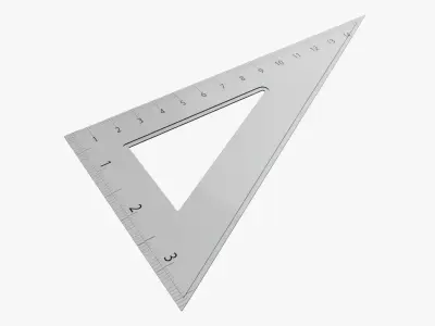Ruler three-sided 01 3D model