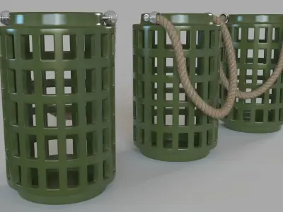 Peek 10 75 Dark Green Ceramic Lantern 3D model