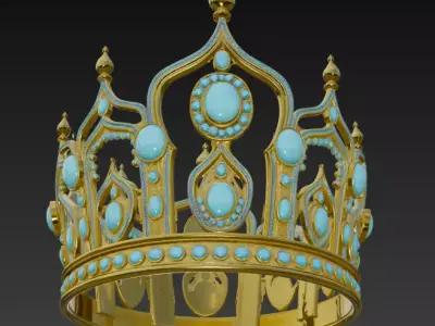 Golden Crown 3d model 3D model