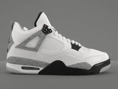 Air Jordan 4 Retro Cement PBR Low-poly 3D model
