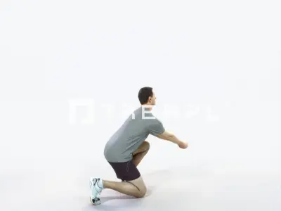 Romance 03G Volleyball Digging Sports Man Low-poly 3D model