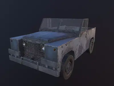 Jeep wrangler TRE4 game Tomb Raider 4 Low-poly 3D model