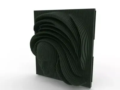 parametric wood art   3D print model