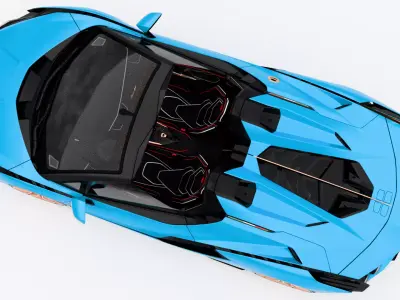 Lamborghini Sian Roadster Low-poly 3D model