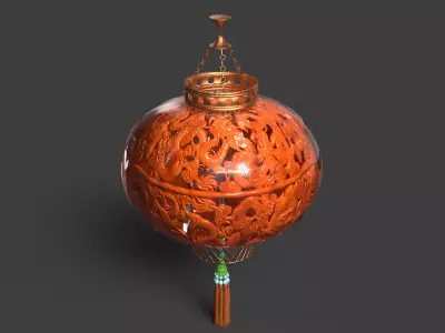 Chinese dragon ball  lantern  3D model