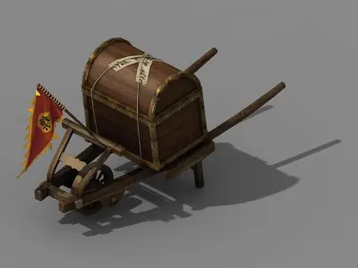 Game Transportation - Dart Cart 01 3D model