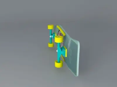 1987 Blockhead Sam Cunningham "Sticky" model skateboard Free 3D model