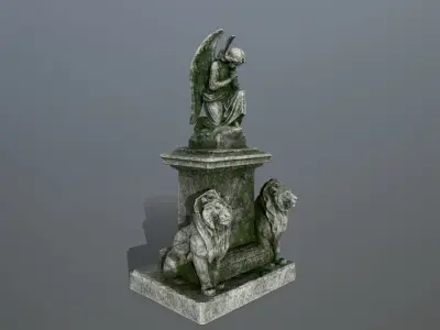 statue 4 stone Low-poly 3D model