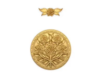 Classic decor ornament v-3D model 72 3D model