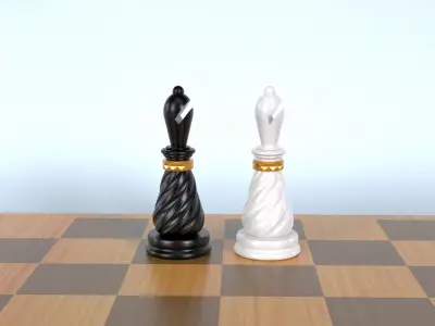 Bishop 3D Luxury Chess Pieces 3D Print Model 3D print model