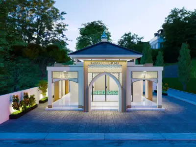 Mosque or Mushola or PrayerRoom or SmallMosque 3D Architecture 3D model