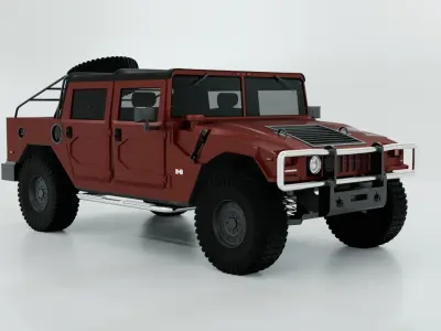 HUMMER H1 PICKUP SOFT ROOF FOR SUBDIV 3D model