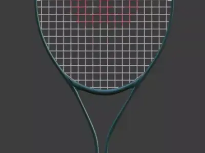 Tennis Racket Low-poly 3D model