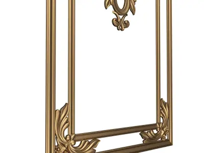 Boiserie Carved Decoration Panel 020 Low-poly 3D model