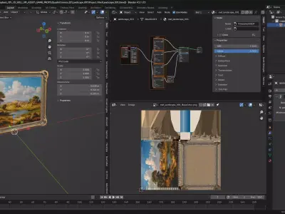 Landscape Painting Frame 3D Model  Low-poly 3D model