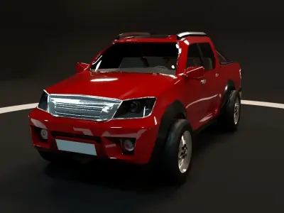 Toyota Hilux Low-poly 3D model by sinamozafari
