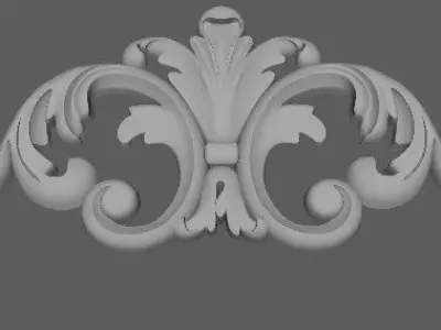 Central decor ornament for furniture 3D model 401