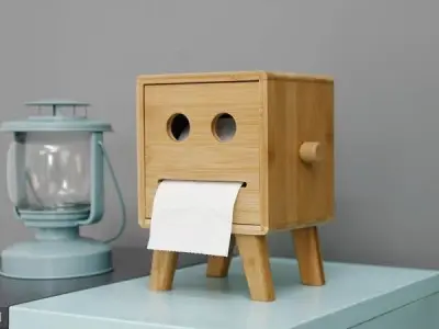 Bamboo tissue case 106 3D model