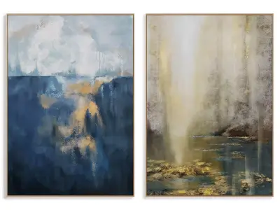 Abstract Painting Frame set 3D model 91