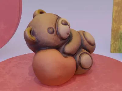Ceramic Teddy bear 3D model