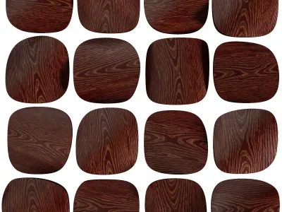 Sculpture Wood Wall Art 01 Low-poly 3D model