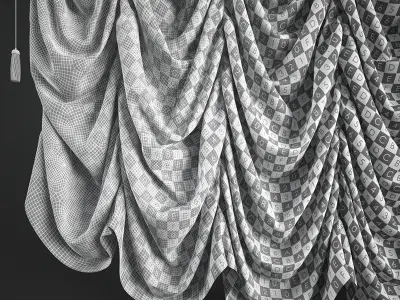 Tulle french style 3D model