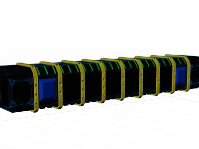 Sci-Fi Cargo Type 1 Free low-poly 3D model