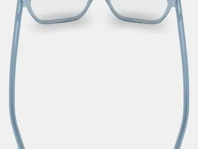 Hughes Eyeglasses in Pacific Crystal 3D model