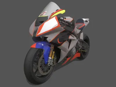 Sportbike2 Low-poly 3D model