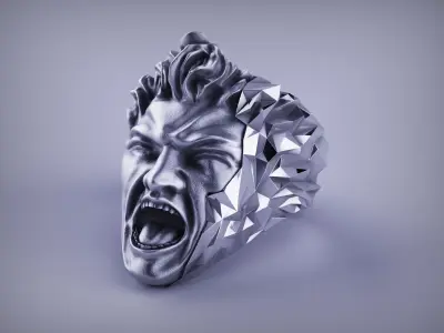 Marsyas Fear of Evolution RING CASTABLE PRINTABLE 3D print model