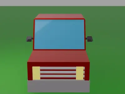 Low Poly Pickup Truck Low-poly 3D model
