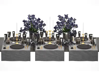 Luxury table setting  3D model