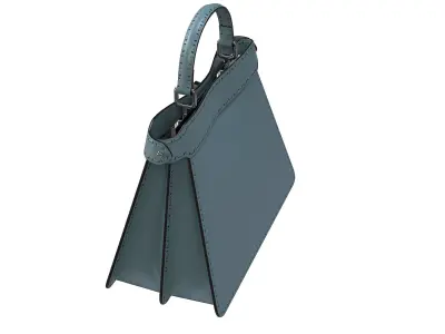 Fendi Peekaboo Bag Blue Low-poly 3D model