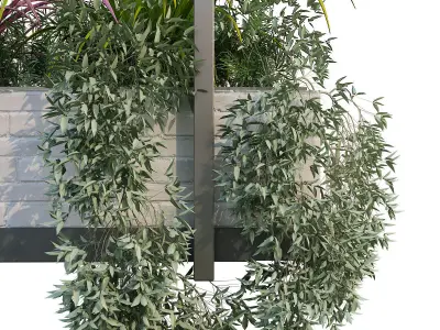 indoor metal box plant set 231 3D model