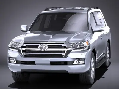 Toyota Land Cruiser 2018 VRAY 3D model