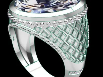 Gold ring 3D print model